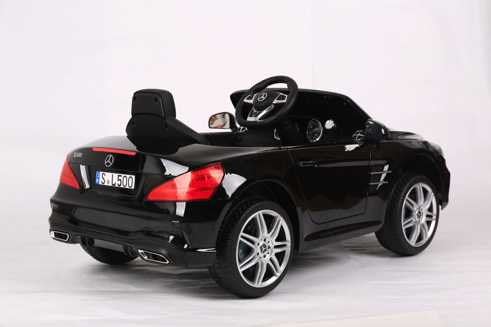 Mercedes Sl500, Coche Eléctrico Infantil De 12 Voltios Con Una Batería De Litio, Neumáticos De Goma, Asiento De Polipiel Y Mucho Más.