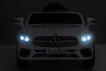 Mercedes Sl500, Coche Eléctrico Infantil De 12 Voltios Con Una Batería De Litio, Neumáticos De Goma, Asiento De Polipiel Y Mucho Más.