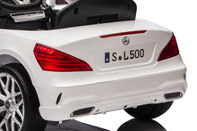 Mercedes Sl500, Coche Eléctrico Infantil De 12 Voltios Con Una Batería De Litio, Neumáticos De Goma, Asiento De Polipiel Y Mucho Más.