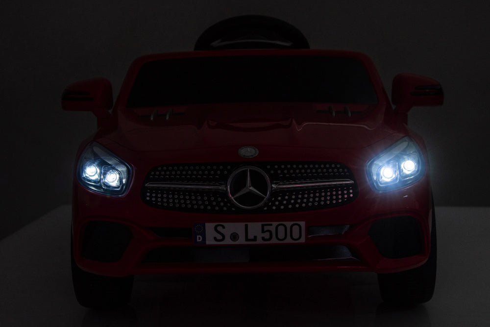 Mercedes Sl500, Coche Eléctrico Infantil De 12 Voltios Con Una Batería De Litio, Neumáticos De Goma, Asiento De Polipiel Y Mucho Más.