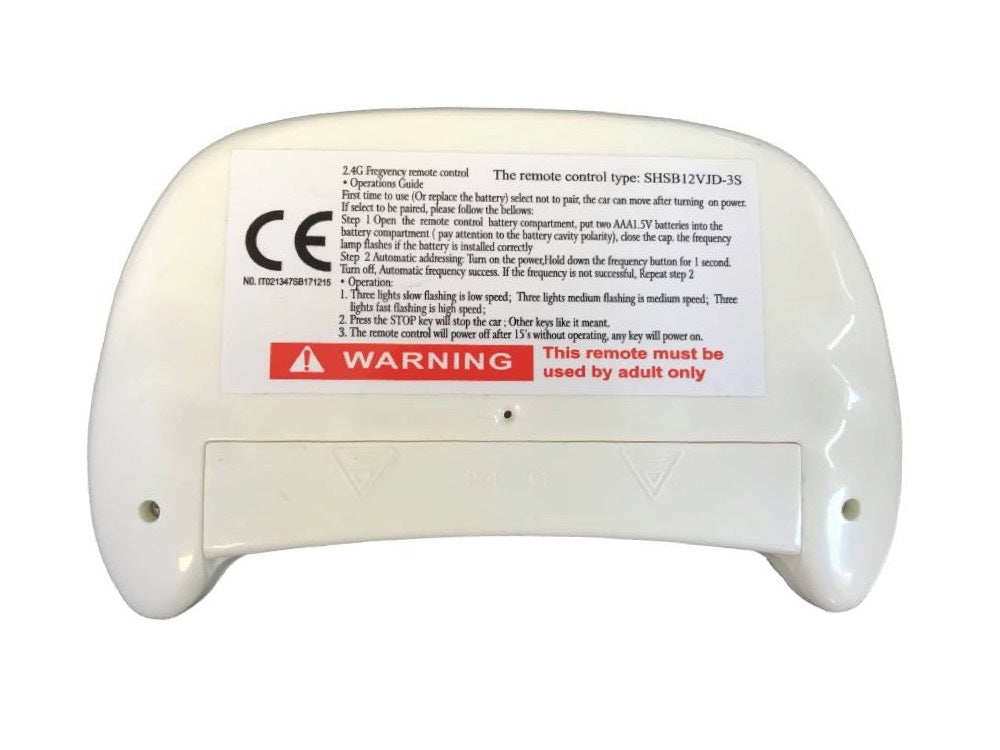 Mando A Distancia De 2,4 Ghz Para Coches Eléctricos Infantiles (Tipo: Shsb12Vjd)